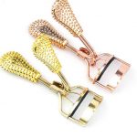 Golden Dotted Rubber Grips Eyelash Curlers